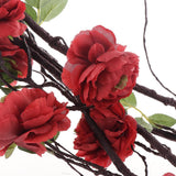 Max 6ft Artificial Silk Peony Flower Ivy Vine Hanging Garland Floral Decor Red