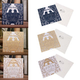 Max 10 Sets Couple Birds Wedding Invitation Cards with Envelopes and Seals Blue