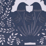 Max 10 Sets Couple Birds Wedding Invitation Cards with Envelopes and Seals Blue
