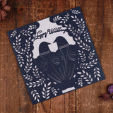 Max 10 Sets Couple Birds Wedding Invitation Cards with Envelopes and Seals Blue
