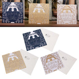 Max 10 Sets Couple Birds Wedding Invitation Cards with Envelopes and Seals Blue