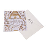 Max 10 Sets Couple Birds Wedding Invitation Cards with Envelopes and Seals White
