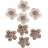 Maxbell 4pcs handmade Burlap Flowers for DIY Craft Making Wedding Decoration White