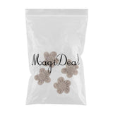 Maxbell 4pcs handmade Burlap Flowers for DIY Craft Making Wedding Decoration Brown