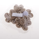 Maxbell 4pcs handmade Burlap Flowers for DIY Craft Making Wedding Decoration Brown