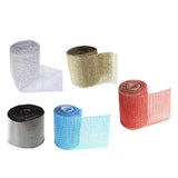 Maxbell 24 Rows 10 Yard Diamond Mesh Wrap Rhinestone Ribbon Wedding DIY Craft Silver