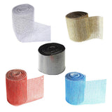 Maxbell 24 Rows 10 Yard Diamond Mesh Wrap Rhinestone Ribbon Wedding DIY Craft Silver