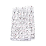 Maxbell 24 Rows 10 Yard Diamond Mesh Wrap Rhinestone Ribbon Wedding DIY Craft Silver