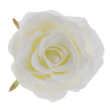 Maxbell 12pcs Artificial Silk Rose Flower Heads Wedding DIY Bouquet Decor Cream