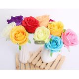 Maxbell 12pcs Artificial Silk Rose Flower Heads Wedding DIY Bouquet Decor Cream