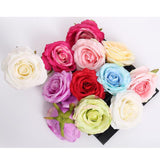 Maxbell 12pcs Artificial Silk Rose Flower Heads Wedding DIY Bouquet Decor Cream