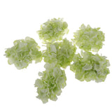 Maxbell Artificial Silk Hydrangea Flower Heads DIY Bouquet Wedding Decor Green