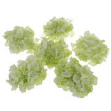 Maxbell Artificial Silk Hydrangea Flower Heads DIY Bouquet Wedding Decor Green