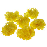 Maxbell Artificial Silk Hydrangea Flower Heads DIY Bouquet Wedding Decor Yellow