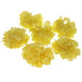 Maxbell Artificial Silk Hydrangea Flower Heads DIY Bouquet Wedding Decor Yellow