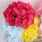 Maxbell Artificial Silk Hydrangea Flower Heads DIY Bouquet Wedding Decor Yellow