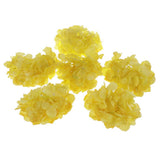 Maxbell Artificial Silk Hydrangea Flower Heads DIY Bouquet Wedding Decor Yellow