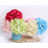 Maxbell Artificial Silk Hydrangea Flower Heads DIY Bouquet Wedding Decor Milk White