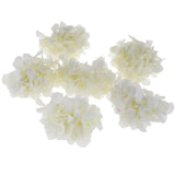 Maxbell Artificial Silk Hydrangea Flower Heads DIY Bouquet Wedding Decor Milk White