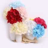 Maxbell Artificial Silk Hydrangea Flower Heads DIY Bouquet Wedding Decor Milk White