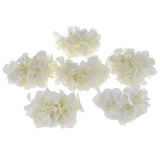 Maxbell Artificial Silk Hydrangea Flower Heads DIY Bouquet Wedding Decor Milk White