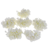 Maxbell Artificial Silk Hydrangea Flower Heads DIY Bouquet Wedding Decor Milk White