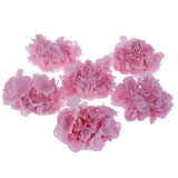 Maxbell Artificial Silk Hydrangea Flower Heads DIY Bouquet Wedding Decor Deep Pink