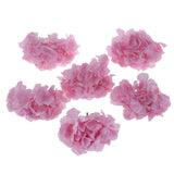 Maxbell Artificial Silk Hydrangea Flower Heads DIY Bouquet Wedding Decor Deep Pink