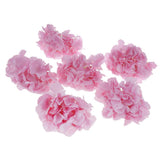 Maxbell Artificial Silk Hydrangea Flower Heads DIY Bouquet Wedding Decor Deep Pink