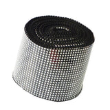 Max 24 Rows 10 Yard Diamond Mesh Wrap Rhinestone Ribbon Wedding DIY Craft Black