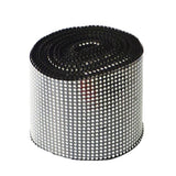 Max 24 Rows 10 Yard Diamond Mesh Wrap Rhinestone Ribbon Wedding DIY Craft Black