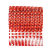 Max 24 Rows 10 Yard Diamond Mesh Wrap Rhinestone Ribbon Wedding DIY Craft Red