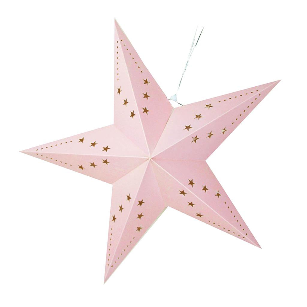 Maxbell 3D Paper Star Wedding Birthday Party Ceiling Hanging Decorations 60cm Pink