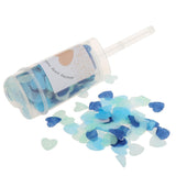 Maxbell Biodegradable Popper Push Heart Confetti Container Wedding Decor Blue