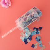 Maxbell Biodegradable Popper Push Heart Confetti Container Wedding Decor Blue