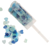 Maxbell Biodegradable Popper Push Heart Confetti Container Wedding Decor Blue
