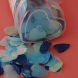 Maxbell Biodegradable Popper Push Heart Confetti Container Wedding Decor Blue