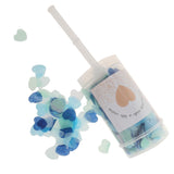 Maxbell Biodegradable Popper Push Heart Confetti Container Wedding Decor Blue