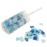 Maxbell Biodegradable Popper Push Heart Confetti Container Wedding Decor Blue