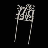 Maxbell Glitter Best Day Ever Cake Topper Wedding Engagement Party Supplier Silver
