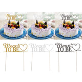 Maxbell Glitter Paper Meant to Be Heart Cake Topper Wedding Party Cake Decor Gold