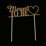 Maxbell Glitter Paper Meant to Be Heart Cake Topper Wedding Party Cake Decor Gold