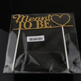 Maxbell Glitter Paper Meant to Be Heart Cake Topper Wedding Party Cake Decor Gold