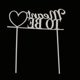 Maxbell Glitter Paper Meant to Be Heart Cake Topper Wedding Party Cake Decor Gold