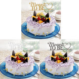 Maxbell Glitter Paper Meant to Be Heart Cake Topper Wedding Party Cake Decor Gold