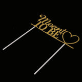 Maxbell Glitter Paper Meant to Be Heart Cake Topper Wedding Party Cake Decor Gold