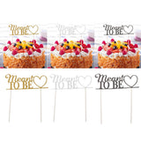 Maxbell Glitter Paper Meant to Be Heart Cake Topper Wedding Party Cake Decor Gold
