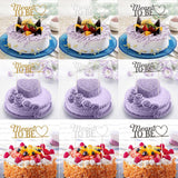 Maxbell Glitter Paper Meant to Be Heart Cake Topper Wedding Party Cake Decor Gold