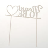 Maxbell Glitter Paper Meant to Be Heart Cake Topper Wedding Party Cake Decor Gold