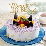 Maxbell Glitter Paper Meant to Be Heart Cake Topper Wedding Party Cake Decor Gold